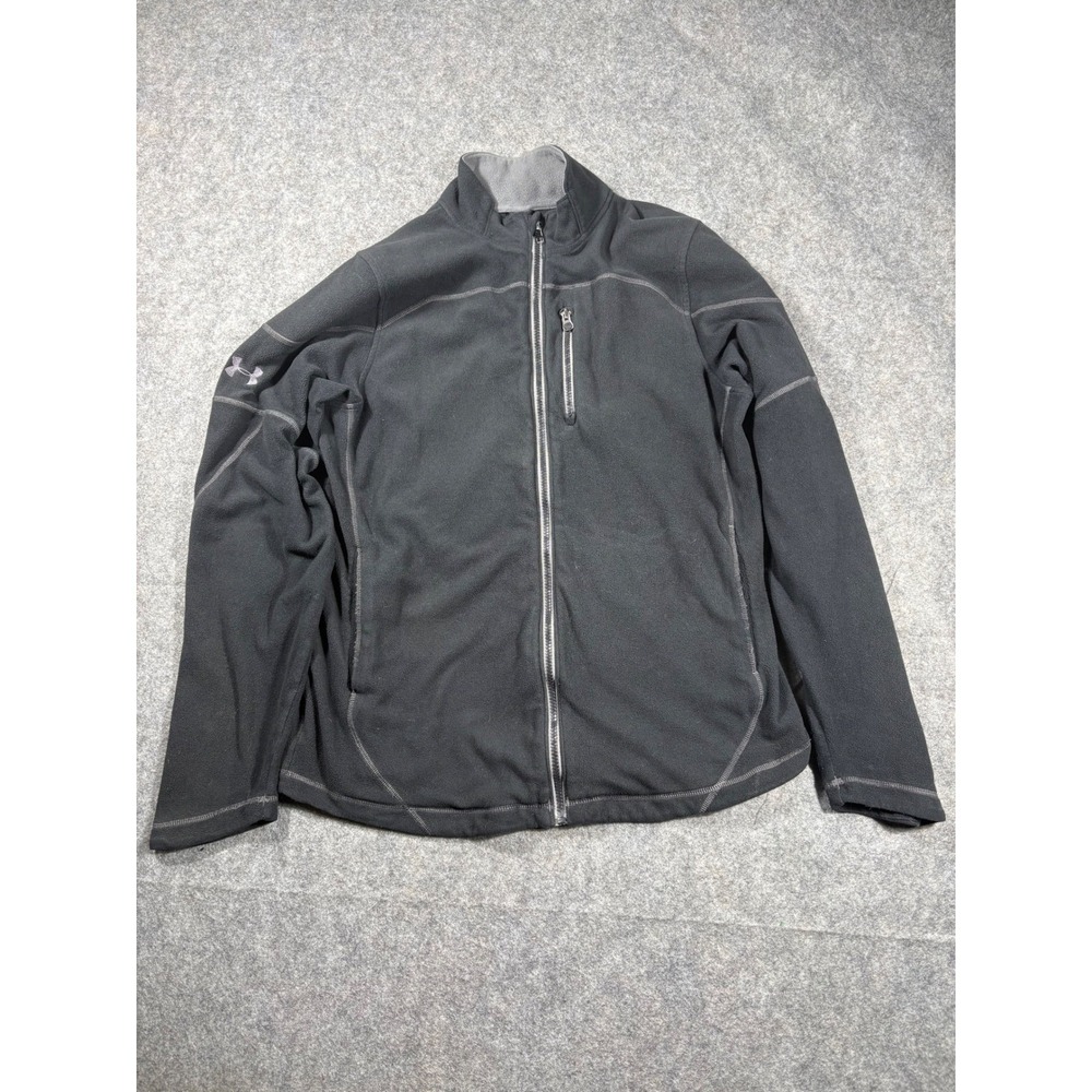 Under Armour Womens Black Fleece Full Zip Jacket LG‎ Athletic